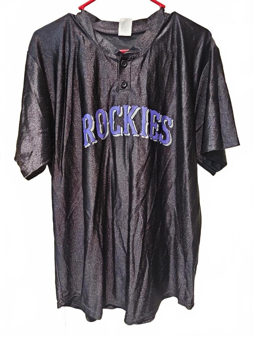 Colorado Rockies Baseball 2-Button Shirt by Smash It Sports Size L. #12
